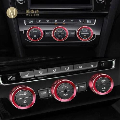 For Volkswagen Tiguan Atlas t-roc Ateca Passat B8 Variant Air conditioning knob decorative cover A/C switch cap 2017 2018 2019