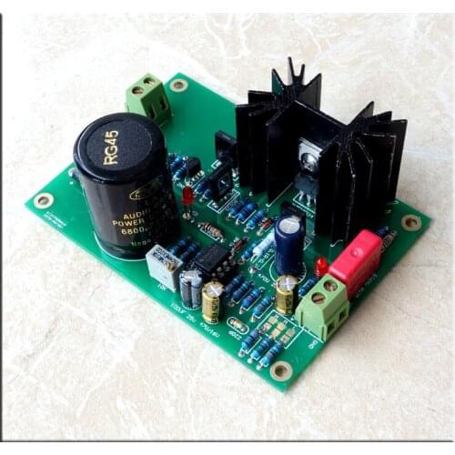 Reference STUDER900 power line LM317 regulator+5A rectifier+ON 15034 output+dual op amp TL072 Regulator Power supply board