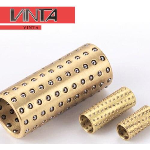 Copper alloy Ball Bearing Retainer Rolling Guide Bushing Supporter Brass Steel Ball Cage Miniature linear ball guide sleeve CNC