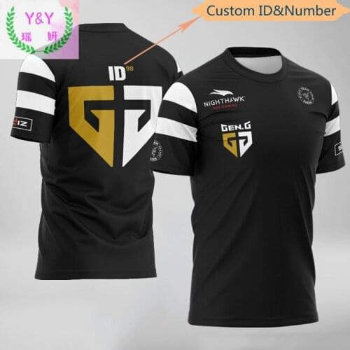 PUBG e-sports T-shirt men’s and women’s uniforms, player jerseys, game fan jerseys with names, id jerseys, custom GE N.G team