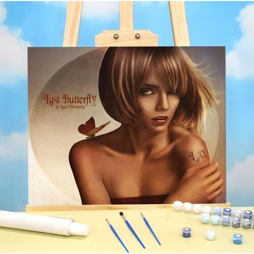 Woman Girl Paint By Numbers Package Oil Paints 40*50 Painting On Canvas Handmade For Children Wholesale