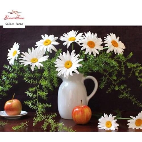 GOLDEN PANNO Diamond Painting Full Square 5D Diy Daimond Embroidery Diamant Mosaic Sale rhinestones pictures Small daisy 03