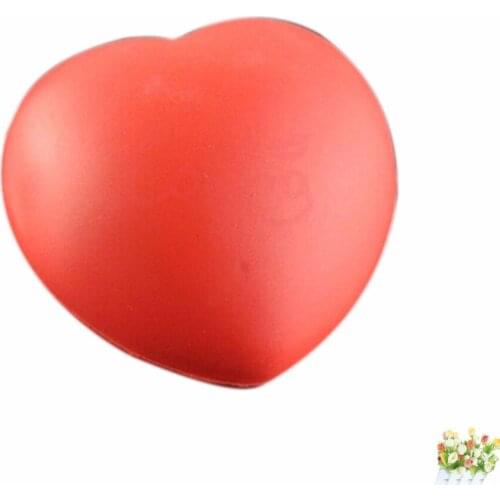 Kawaii Funny Soft Foam Ball Squishy Heart Shaped Stress Relief Squeeze Soft Foam Hand Wrist Vent Balls7cm