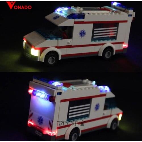 LED light Compatible for City Series Emergency Ambulance Friends Building Blocks Bricks 4431 Toys Gifts only light
