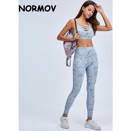 NORMOV New Seamless Yoga Set Women Fitness Clothing Gym Set Female Sportswear High Waist Leggings Sports Suits Workout Clothes