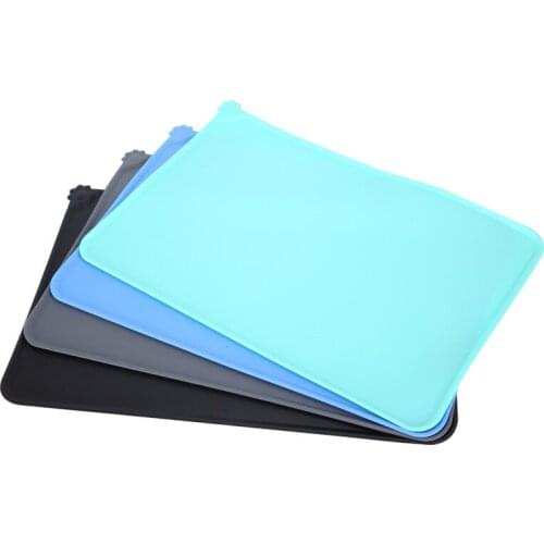 Dog Cat Placemat Mat Waterproof Non-slip Silicone Pet Food Mat Pet Food Pad Pet Bowl Drinking Mat Pet Feeding Easy Washing Pad
