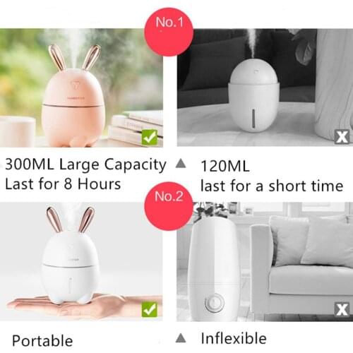New Cute Rabbit Mini Humidifier Usb Home Mute Bedroom Small Desktop Air Spray Moisturizing Creative Cute Pet