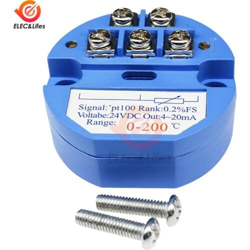 RTD pt100 Temperature Transmitter Sensor Module Thermal Resistance 4-20mA -50-50 -50-100 -50-150 100 200 300 400degree 0-5V 10V