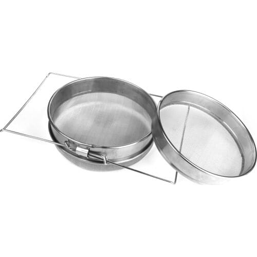 Stainless Steel Beekeeping Double Honey Strainer Filter Set for Bee Keeper Home Garden Supplies