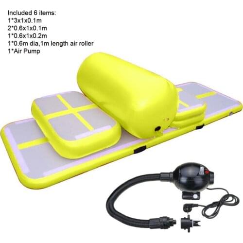 Shipping A Set 6 Pieces Of Home Edition Inflatable Gym Mat,Inflatable Gymnastics Air Tumble Track Mat Training Set