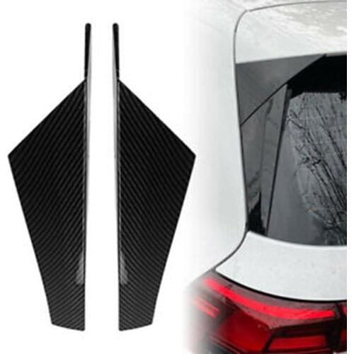 Car Exterior Tail Wing Cover Trim Lip Rear Window Side Spoiler CoverStrip Decor For VW GOLF 8 MK8 MK VIII 2020-2021 ABS Material