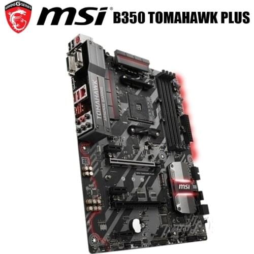 Socket AM4 MSI B350 TOMAHAWK PLUS Motherboard AMD Ryzen AMD B350 AM4 DDR4 Original Desktop MSI B350 Mainboard PCI-E 3.0 M.2 Used