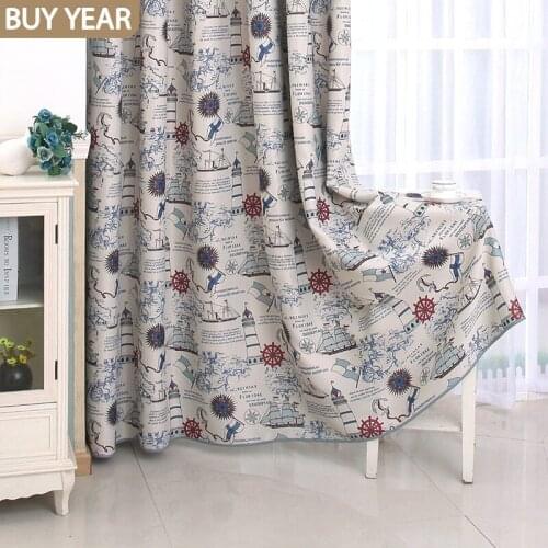 Mediterranean Style Curtains for Living Dining Room BedroomFully Shaded Printed Curtains Curtains for Boys and Girls Curtains