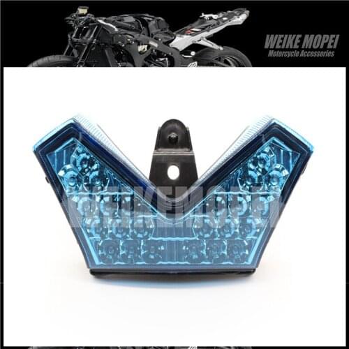 Blue LED Turn Signal Brake Tail Light Fit For Kawasaki Ninja ZX14R ZX14 ZX1400 ZZR1400 06 07 08 09 10 11 12 13 14 15 16 17 18