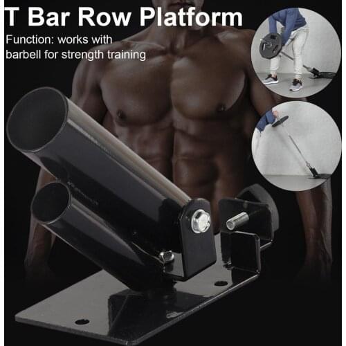T Bar Row Platform Wall Floor Mount Attachment Works With Rack & Barbell For Strength Training