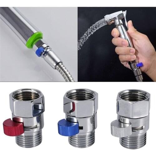 Bathroom Shower Brass Junction Water Flow Control Valve Straight-through Shut-off Angle Valve Bath Water Tap Accessory