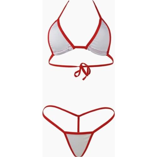 Women Exotic Mini Micro Bikinis Low Rise Triangle Bathingsuit Beachwear Sunbath Female Sexy Lingerie Underwear Set G String Gift