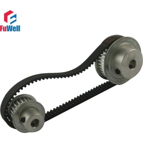 HTD 3M Reduction Timing Pulley Kit Ratio 15T:75T 1:5/5:1 80mm Center Distance Shaft Timing Pulley Gear Set Toothed Pulley
