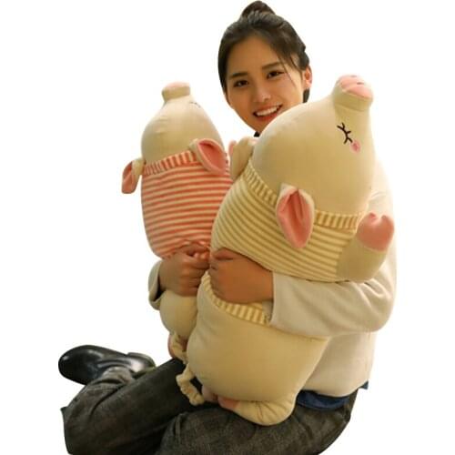 1pcs kawaii clothes Pink Expression Pig plush Stuffed pig toys For Children Girls