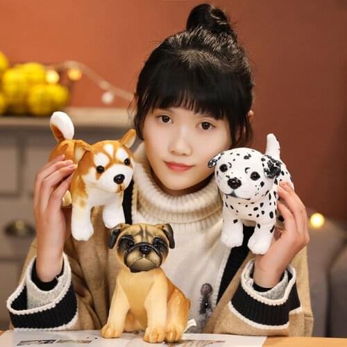 1pc 18CM Simulation Cute Dog Plush Toys Lovely Husky Akita Rottweiler Animal Dog Dolls Stuffed Soft Toys for Kids Boys Xmas Gift