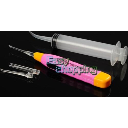1Pc Tonsil Stone Removal LED Light Adapters Tonsillolith + 1Pc Dental Irrigation Syringe