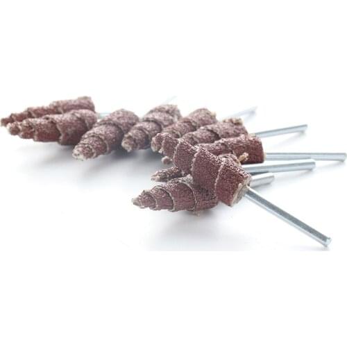 10pcs/set 53mm Shank Diameter Cone Deburring Flap Sanding Polishing Wheel Polishing for Rotating Tool