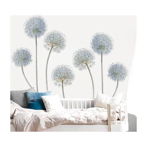 120*70cm Diy Dandelion Wall Sticker Landscape Painting Vintage Room Decor for Living Room Decoration Wedding Decoration Posters