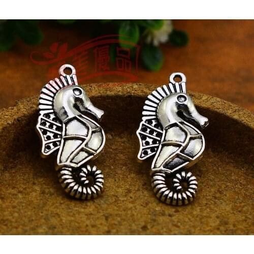 15pcs/lot--36x17mm, hippocampus cham,Antique silver plated sea horse Charms ,DIY supplies, Jewelry accessories
