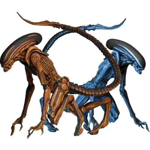 2 Color Blue and Brown Original NECA Toy NECA Aliens 3 Blue Alien Xenomorph Predators Riple Action Figure Toy Gift