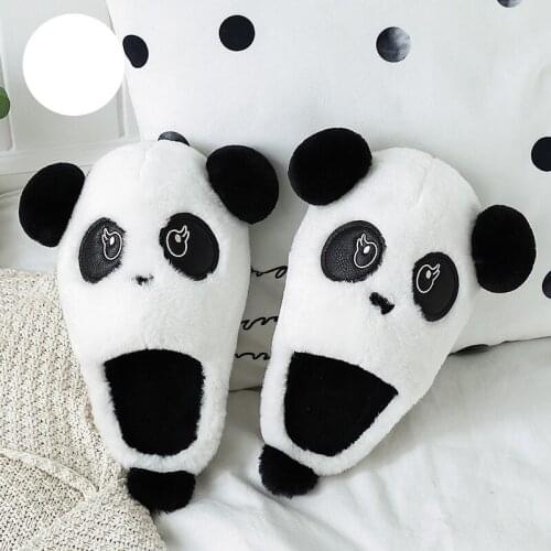 2019 Women Winter Home Slippers Cartoon Panda Shoes Soft Winter Warm House Slippers Indoor Bedroom Lovers Couple YYJ245
