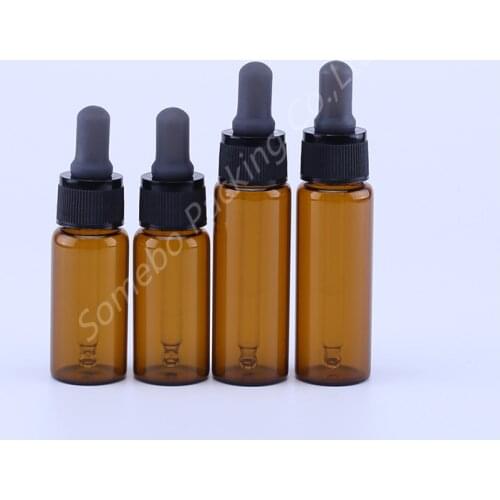 360pcs 15ml 20ml Premium Imported Material Amber Glass Essential Oil Dropper Perfume Bottle Glass Pipette
