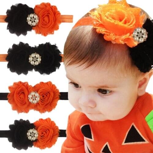 Brand New Headbands For Girls Halloween Festival Cute Super Soft Elastic Chiffon Hair Band For Babies Toddler Hair Accessories