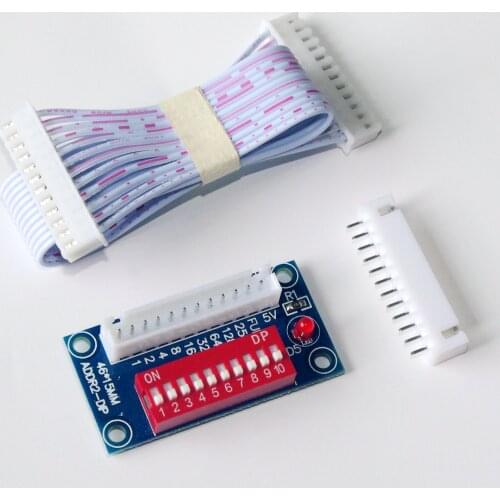 DMX512 address writer accessory with 10 dip pins