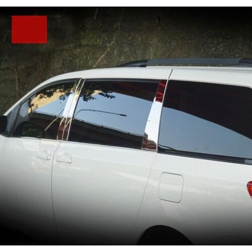 Car-styling accessories car window middle post trims for toyota sienna 2011 2012 2012 2014 2015 2016 2017 2018