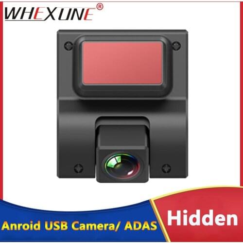 WHEXUNE USB Car DVR Camera hidden ADAS dash cam LDWS Driving Auto Digital Video Recorder For Android OS system 140 Wide Angle