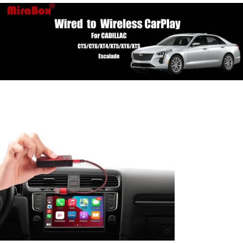 MiraBox Wireless Apple Carplay Adapter CarPlay USB Dongle for CADILLAC CT5 CT6 XT4 XT5 XT6 XTS