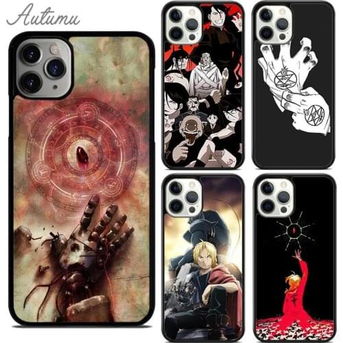 Fullmetal Alchemist FMA Brotherhood Phone Case for iPhone 11 12 Pro Max mini X XR XS SE 2020 5 6 7 8 Plus Galaxy S8 S9 S10 Cover
