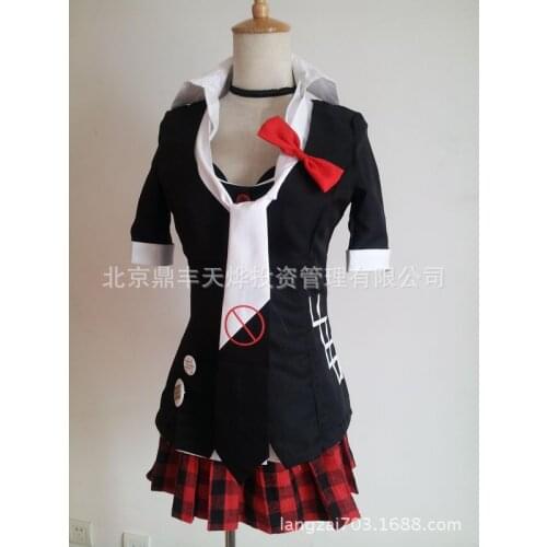 Danganronpa Cosplay Dangan Ronpa Junko Enoshima Emboitement Inushio Kimuchi Symbol Mark Sign Trigger Happy Havoc Cosplay Costume