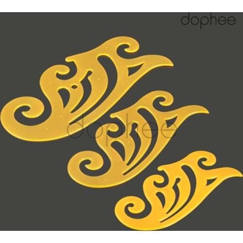 Dophee 3pcs 20/25/30cm French Curve Template Ruler For Drawings Tailoring Dressmaker Comics Design