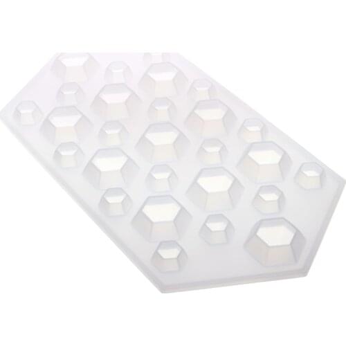 Diamond Gem Ice Cube Tray Mould Clear Mold Silicone DIY Maker Freeze Handmade