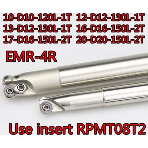 EMR-4R 12mm 13mm 16mm 17mm 20mm Use insert RPMT0802 Milling cutter bar