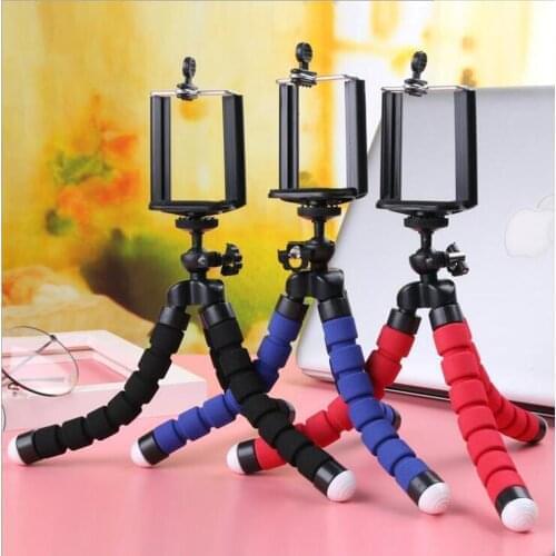Mini Flexible Sponge Octopus Tripod For IPhone xiaomi bendable Mobile Phone Smartphone Tripod For Gopro 8 7 Camera