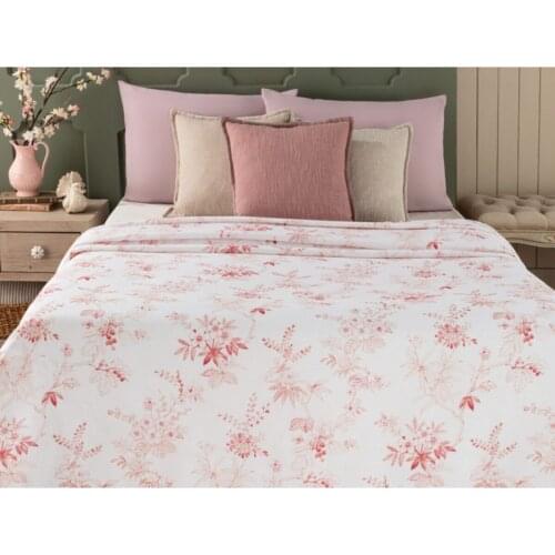 Jannie Double Printed Piqué - Pomegranate Flower 100% Cotton