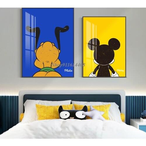 Disney Canvas Paintingclassic Anime Cartoon Donald Duck Mickey Mouse Posters and Prints Wall Art Picture Kid Living Room Decor