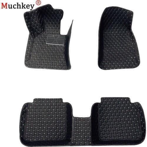 Leather Car Floor Mats For KIA Rio Niro K3 K5 Soul Ceed Cerato Forte Spectra Sportage Auto foot Pads Automobile Rugs Cover 5seat