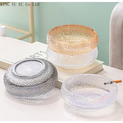 Creative Hammer Glass Ashtray Anti-flying Gray Home Living Room Storage Ashtray Modern Craft Home Decoration Accessories