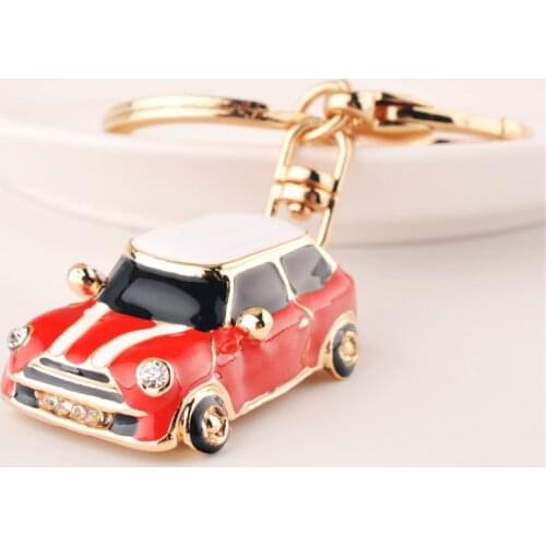 Euramerican fashion Mini Car Pendant Keychain Keyring Unisex Alloy Key Chain Mini Classic Car SJCW Accessories Nice Gift