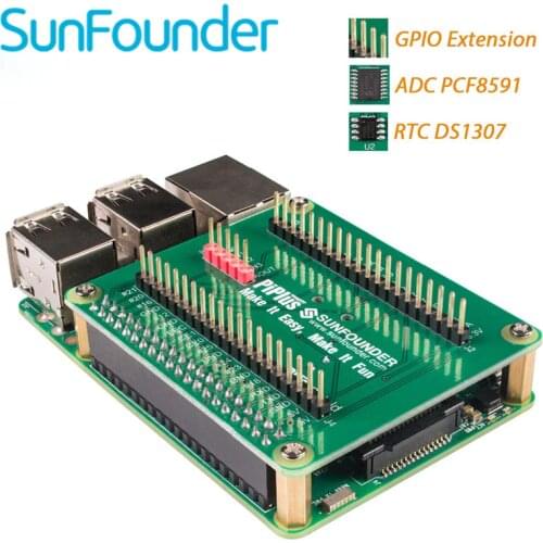SunFounder Raspberry Pi 3 2 Module B &1 Module B+ GPIO Expansion Extension Board Plus Shield with RTC DS1307 and ADC PCF8591