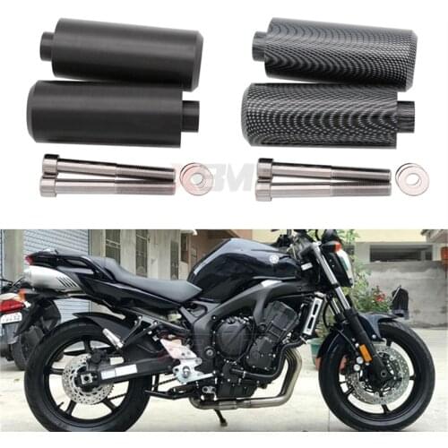 Motorcycle Black/Carbon No Cut Frame Sliders Crash Falling Protection For Yamaha FZ600 FZ6 2004 2005 2006 2007 2008
