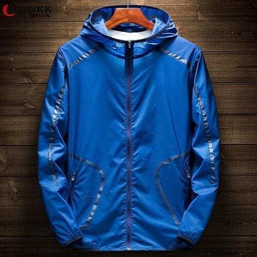 WWKK Camping Jacket Men Casual Sun Protection Clothing Fishing Hunting Clothes Quick Dry Skin Windbreaker With Pocket